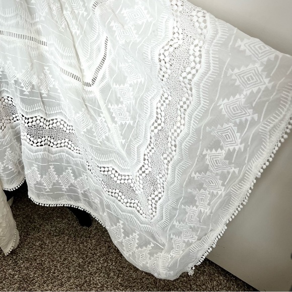 RARE EXC • Free People Charlie Open Back Tie Embroidered Maxi Dress • - Picture 6 of 12